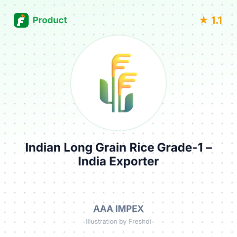 Indian Long Grain Rice Grade-1 – summary card, no photo uploaded yet