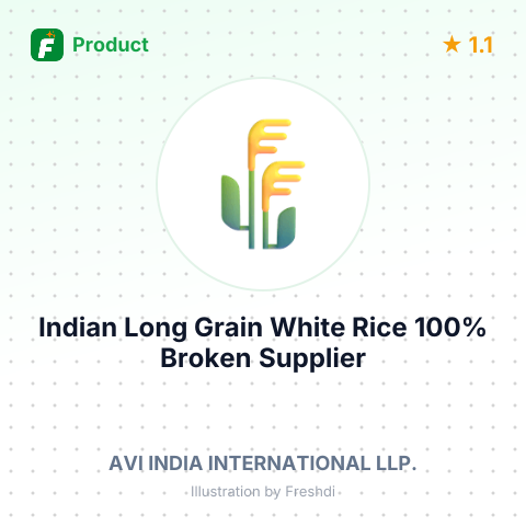 Indian Long Grain White Rice 100% Broken – summary card, no photo uploaded yet