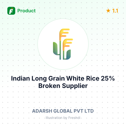 Indian Long Grain White Rice 25% Broken – summary card, no photo uploaded yet