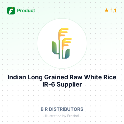 Indian Long Grained Raw White Rice IR-6 – summary card, no photo uploaded yet