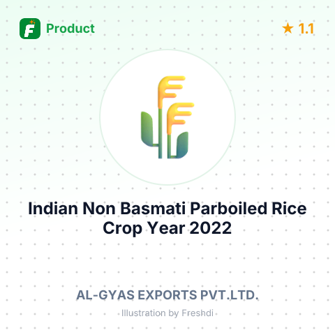 Indian Non Basmati Parboiled Rice Crop Year 2022 – product summary card, no photo uploaded yet