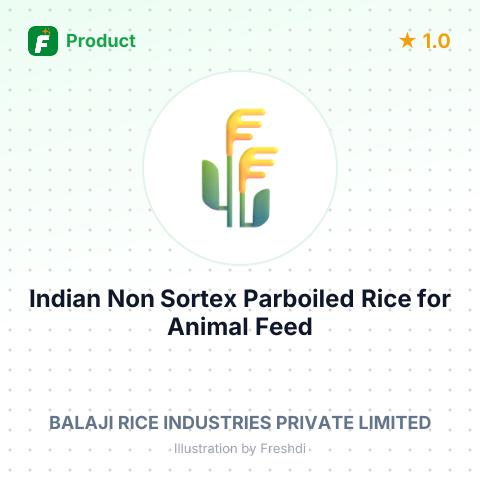 Indian Non Sortex Parboiled Rice for Animal Feed – summary card, no photo uploaded yet