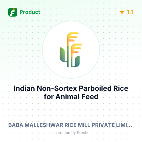 Indian Non-Sortex Parboiled Rice for Animal Feed – summary card, no photo uploaded yet