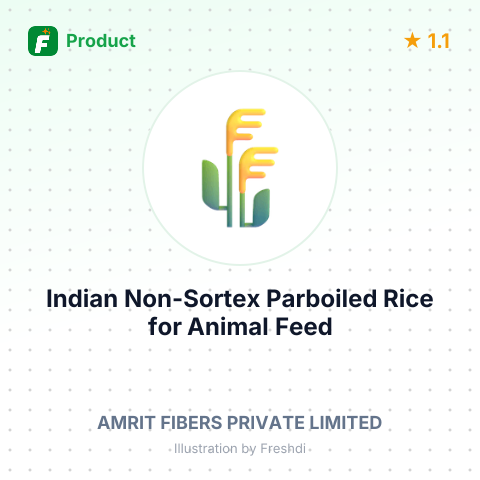 Indian Non-Sortex Parboiled Rice for Animal Feed – summary card, no photo uploaded yet