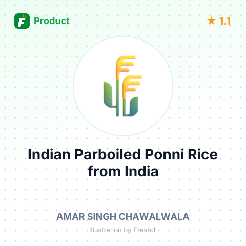 Indian Parboiled Ponni Rice – summary card, no photo uploaded yet