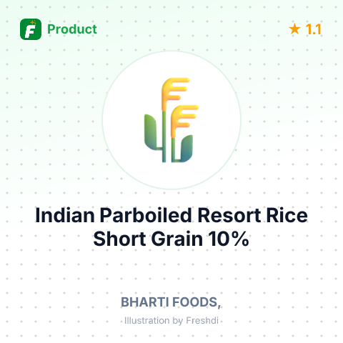 Indian Parboiled Resort Rice Short Grain 10% Broken (Non Basmati) – summary card, no photo uploaded yet