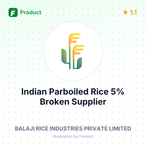 Indian Parboiled Rice 5% Broken – summary card, no photo uploaded yet