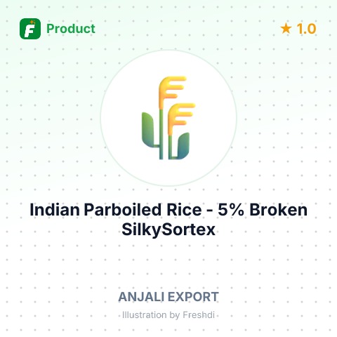 Indian Parboiled Rice - 5% Broken SilkySortex – summary card, no photo uploaded yet