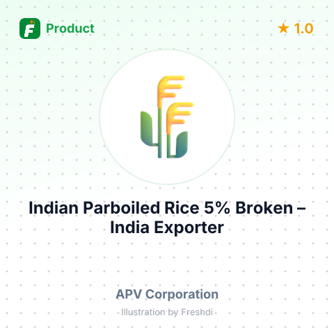 Indian Parboiled Rice 5% Broken – summary card, no photo uploaded yet