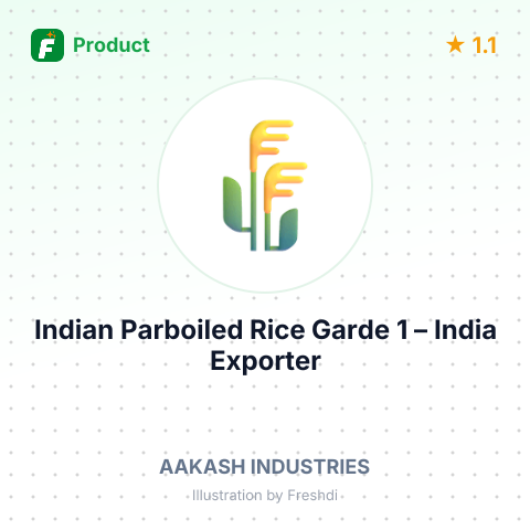 Indian Parboiled Rice Garde 1 – summary card, no photo uploaded yet