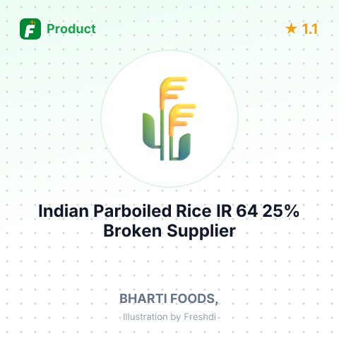 Indian Parboiled Rice IR 64 25% Broken (Non Basmati) – product summary card, no photo uploaded yet