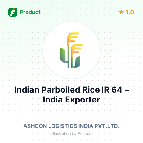 Indian Parboiled Rice IR 64 – summary card, no photo uploaded yet