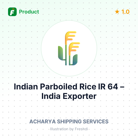 Indian Parboiled Rice IR 64 – summary card, no photo uploaded yet