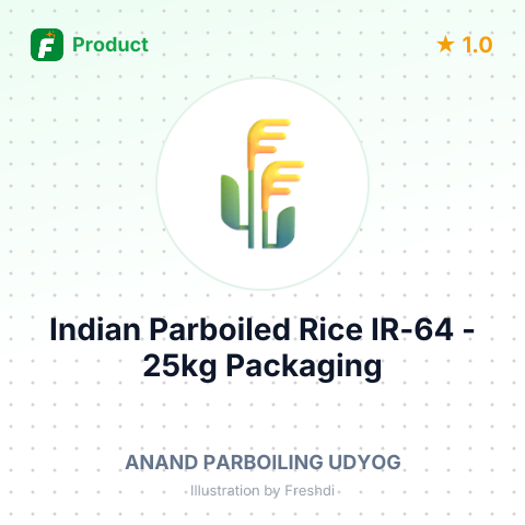 Indian Parboiled Rice IR-64 (Non Basmati) - 25kg Packaging – summary card, no photo uploaded yet