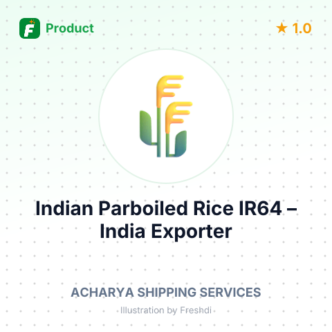 Indian Parboiled Rice IR64 – summary card, no photo uploaded yet