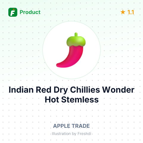 Indian Red Dry Chillies Wonder Hot Stemless – summary card, no photo uploaded yet