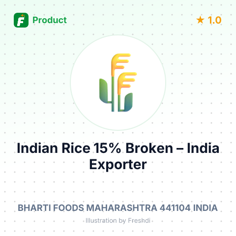 Indian Rice 15% Broken – summary card, no photo uploaded yet