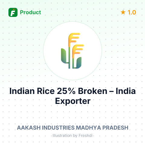 Indian Rice 25% Broken – summary card, no photo uploaded yet