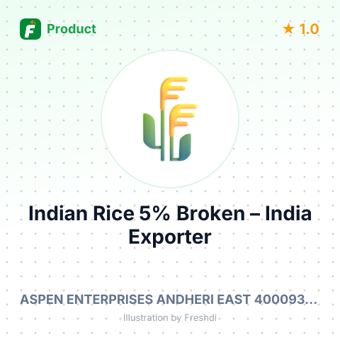 Indian Rice 5% Broken – summary card, no photo uploaded yet