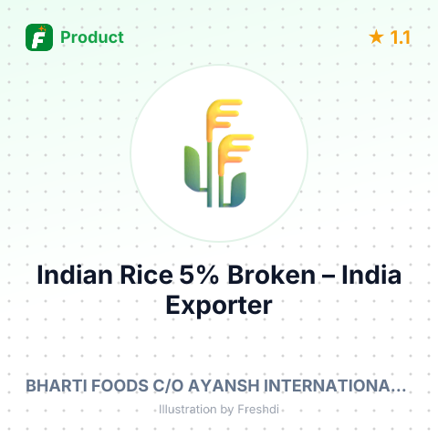 Indian Rice 5% Broken – summary card, no photo uploaded yet