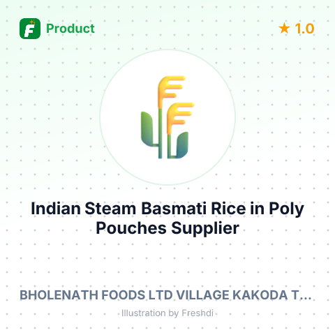 Indian Steam Basmati Rice (Gelda Gold) in Poly Pouches – summary card, no photo uploaded yet