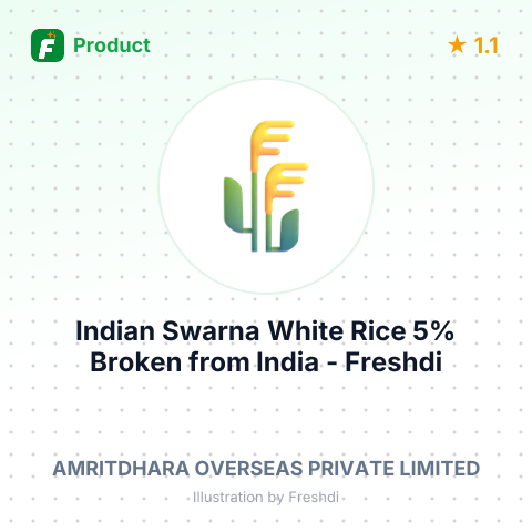 Indian Swarna White Rice 5% Broken – summary card, no photo uploaded yet