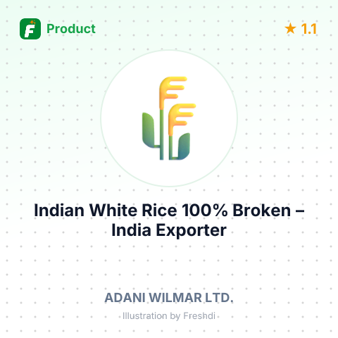 Indian White Rice 100% Broken – summary card, no photo uploaded yet