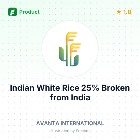 Indian White Rice 25% Broken – summary card, no photo uploaded yet