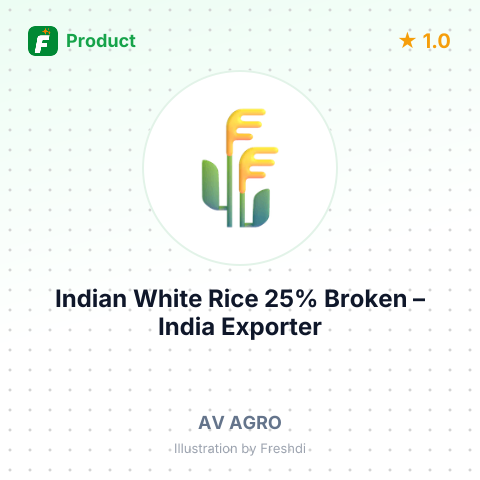 Indian White Rice 25% Broken – summary card, no photo uploaded yet