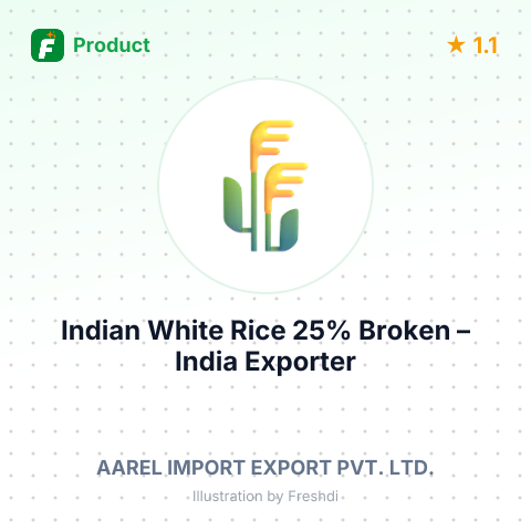 Indian White Rice 25% Broken – summary card, no photo uploaded yet