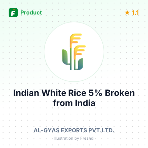 Indian White Rice 5% Broken – summary card, no photo uploaded yet