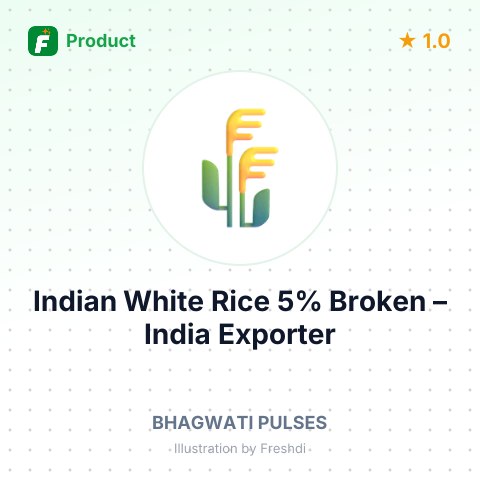Indian White Rice 5% Broken – summary card, no photo uploaded yet