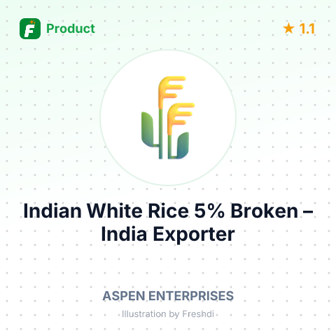 Indian White Rice 5% Broken – summary card, no photo uploaded yet