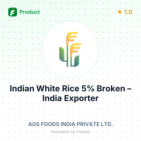 Indian White Rice 5% Broken – summary card, no photo uploaded yet