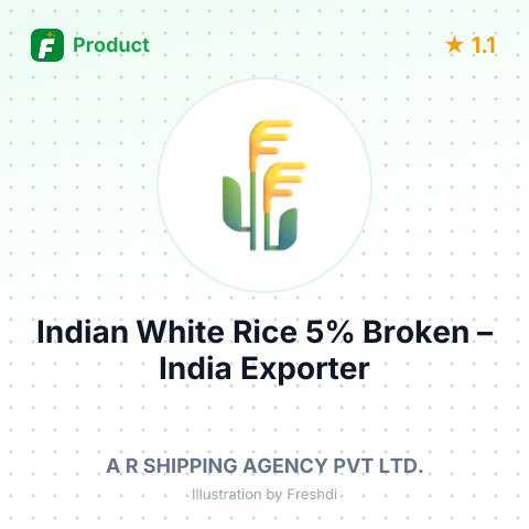 Indian White Rice 5% Broken – summary card, no photo uploaded yet