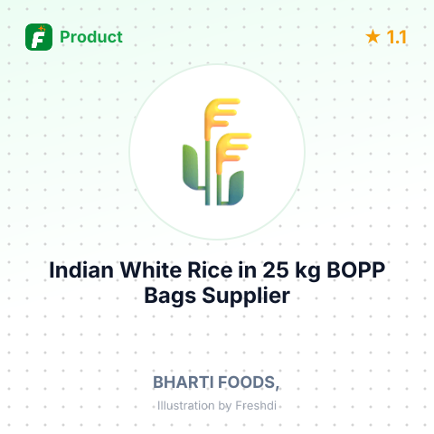 Indian White Rice in 25 kg BOPP Bags – summary card, no photo uploaded yet