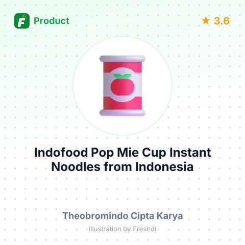 Indofood Pop Mie Cup Instant Noodles – summary card, no photo uploaded yet