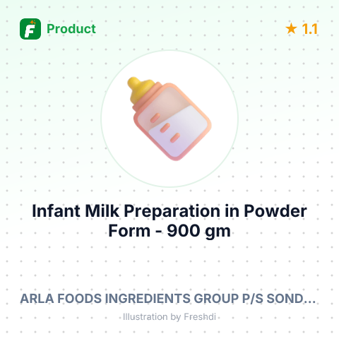 Infant Milk Preparation in Powder Form - 900 gm Tins – summary card, no photo uploaded yet