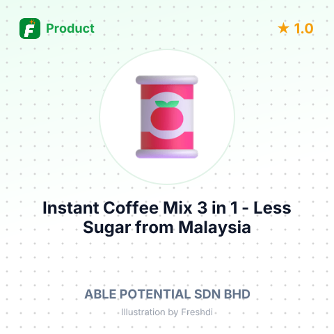 Instant Coffee Mix 3 in 1 - Less Sugar – summary card, no photo uploaded yet