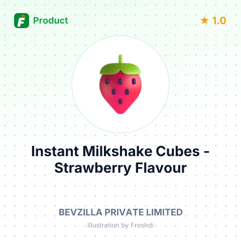 Instant Milkshake Cubes - Strawberry Flavour – summary card, no photo uploaded yet