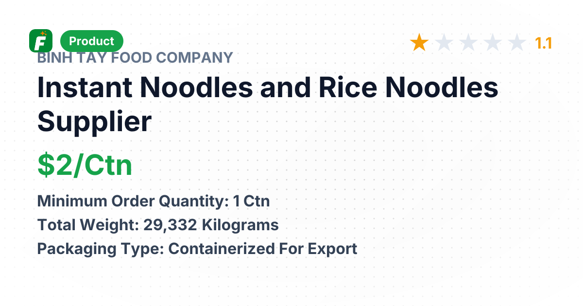 Instant Noodles and Rice Noodles – product summary card, no photo uploaded yet