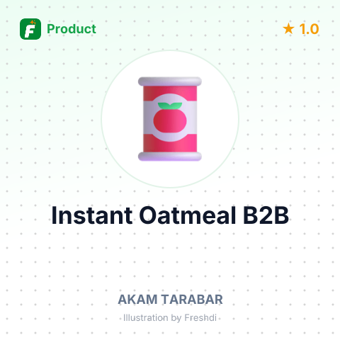 Instant Oatmeal Sachets - Original – summary card, no photo uploaded yet