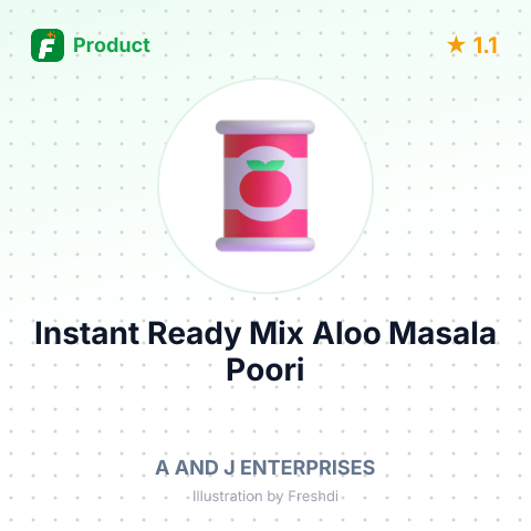 Instant Ready Mix Aloo Masala Poori – summary card, no photo uploaded yet