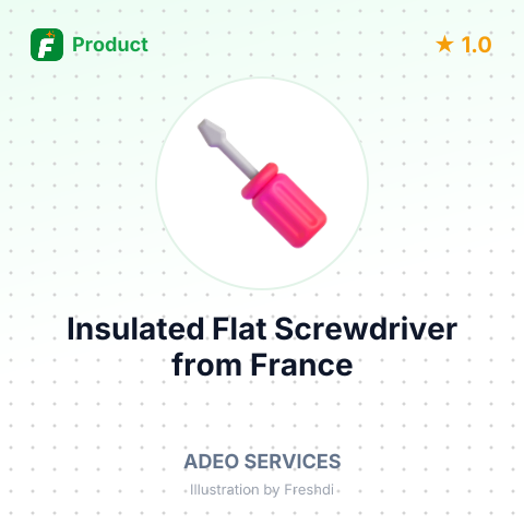 Insulated Flat Screwdriver – summary card, no photo uploaded yet