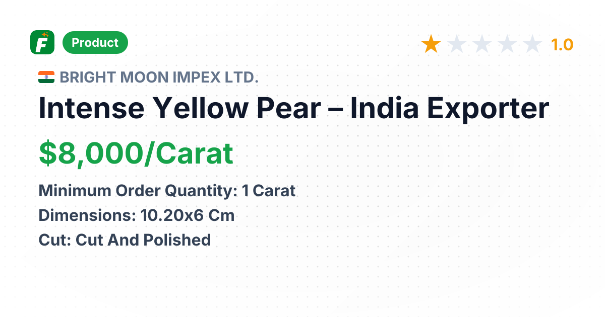 Intense Yellow Pear – product summary card, no photo uploaded yet