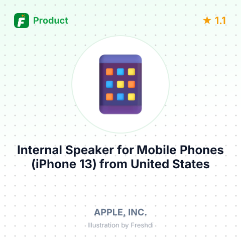 Internal Speaker for Mobile Phones (iPhone 13) – summary card, no photo uploaded yet