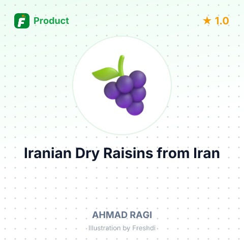 Iranian Dry Raisins – summary card, no photo uploaded yet