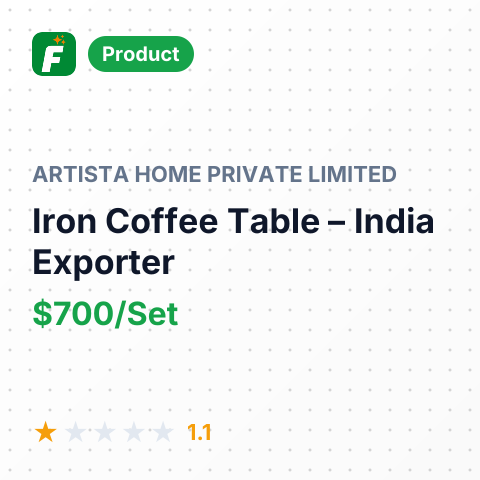 Iron Coffee Table – summary card, no photo uploaded yet