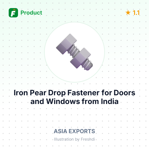 Iron Pear Drop Fastener for Doors and Windows – summary card, no photo uploaded yet