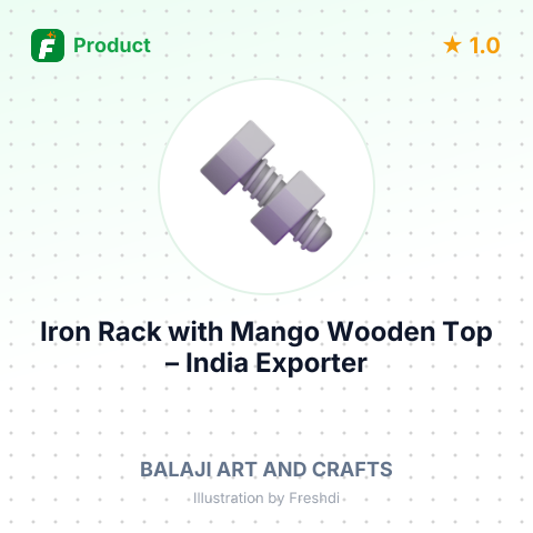 Iron Rack with Mango Wooden Top – summary card, no photo uploaded yet
